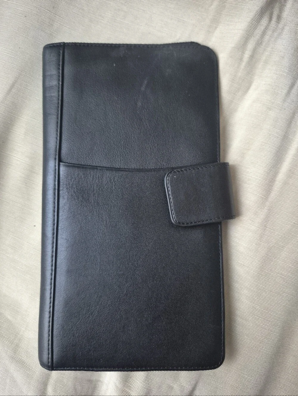 Dilana Black Leather Passport Wallet
